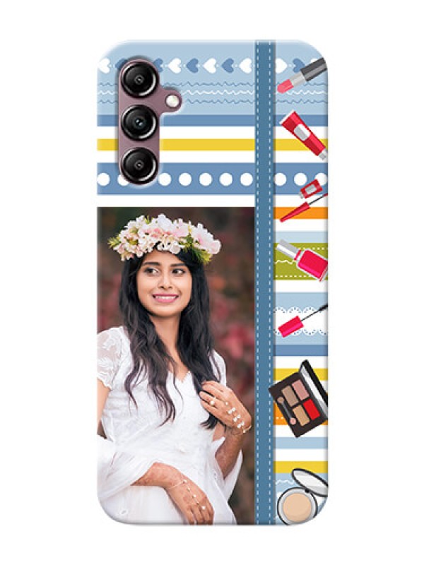 Custom Galaxy A14 4G Personalized Mobile Cases: Makeup Icons Design