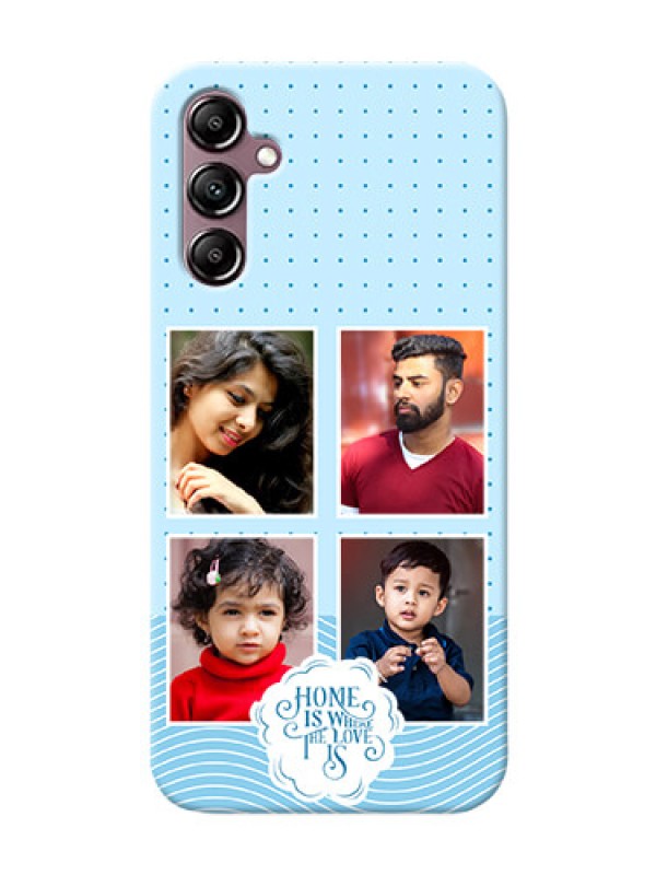 Custom Galaxy A14 4G Custom Phone Covers: Cute love quote with 4 pic upload Design