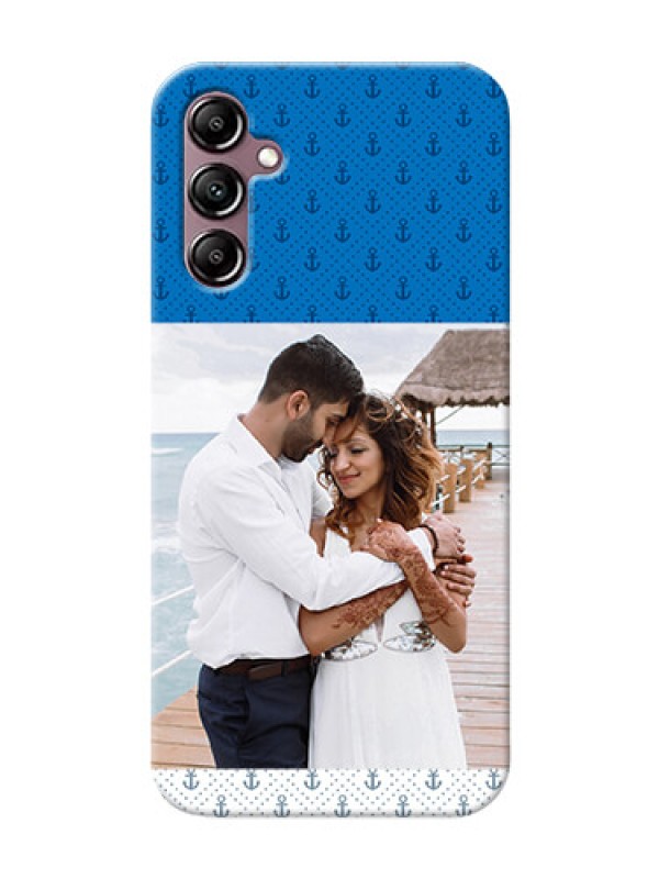Custom Galaxy A14 Mobile Phone Covers: Blue Anchors Design