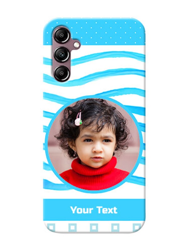 Custom Galaxy A14 phone back covers: Simple Blue Case Design