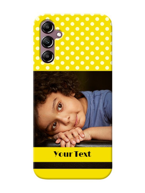 Custom Galaxy A14 Custom Mobile Covers: Bright Yellow Case Design