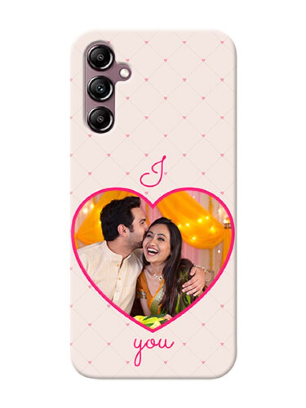 Custom Galaxy A14 Personalized Mobile Covers: Heart Shape Design