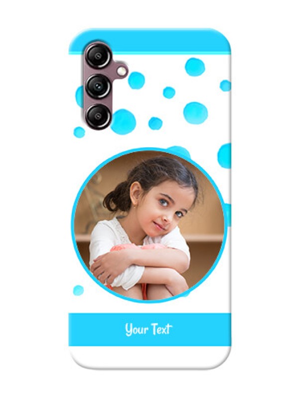 Custom Galaxy A14 Custom Phone Covers: Blue Bubbles Pattern Design