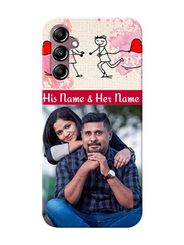 Custom Galaxy A14 phone back covers: You and Me Case Design