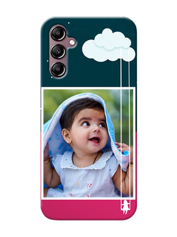 Custom Galaxy A14 custom phone covers: Cute Girl with Cloud Design