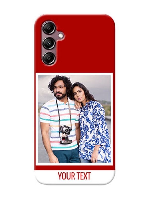 Custom Galaxy A14 mobile phone covers: Simple Red Color Design