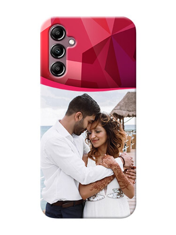 Custom Galaxy A14 custom mobile back covers: Red Abstract Design