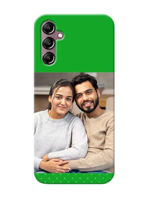 Custom Galaxy A14 Personalised mobile covers: Green Pattern Design