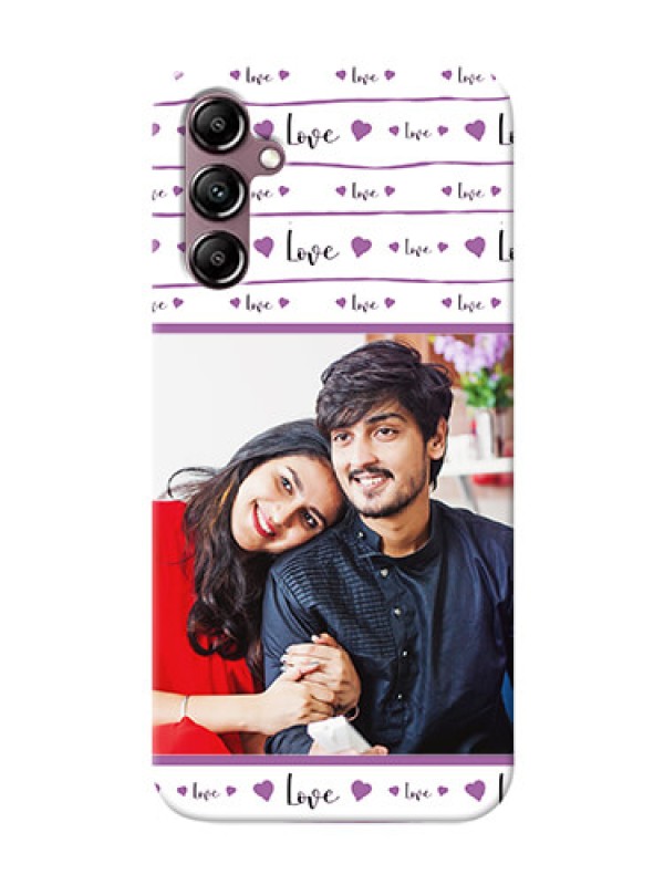Custom Galaxy A14 Mobile Back Covers: Couples Heart Design