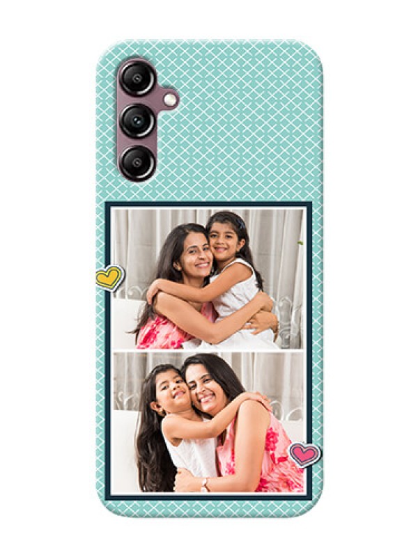 Custom Galaxy A14 Custom Phone Cases: 2 Image Holder with Pattern Design