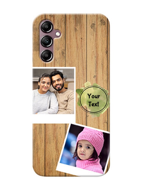 Custom Galaxy A14 Custom Mobile Phone Covers: Wooden Texture Design