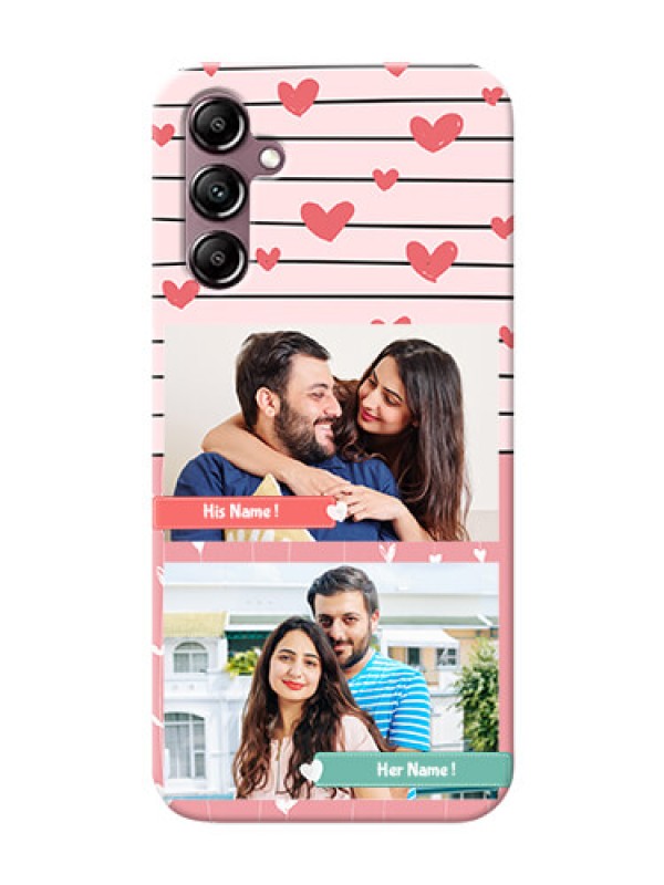 Custom Galaxy A14 custom mobile covers: Photo with Heart Design