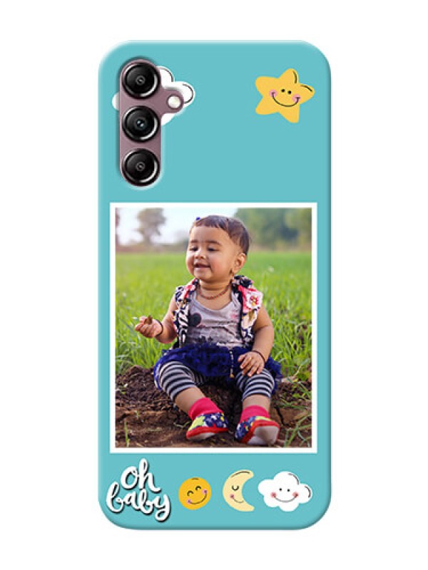 Custom Galaxy A14 Personalised Phone Cases: Smiley Kids Stars Design