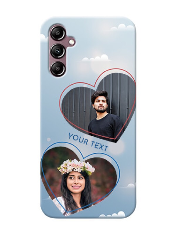 Custom Galaxy A14 Phone Cases: Blue Color Couple Design 