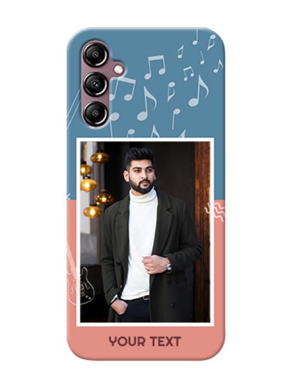 Custom Galaxy A14 Phone Back Covers with Color Musical Note Design