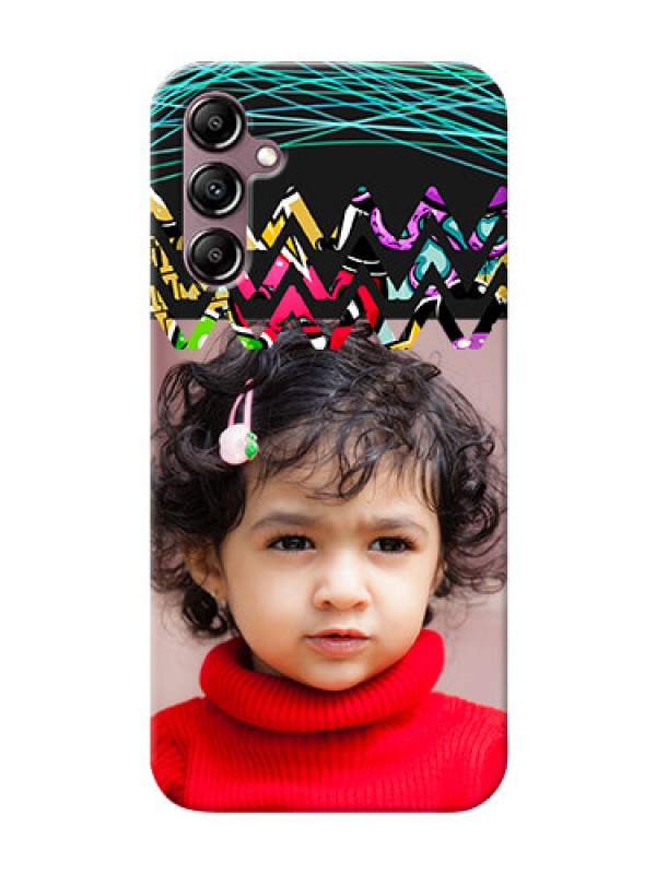 Custom Galaxy A14 personalized phone covers: Neon Abstract Design