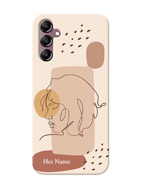 Custom Galaxy A14 Custom Phone Covers: Calm Woman line art Design