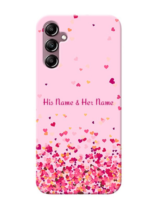 Custom Galaxy A14 Phone Back Covers: Floating Hearts Design