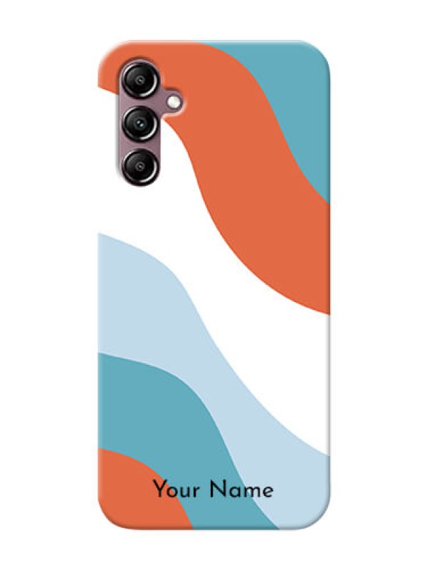 Custom Galaxy A14 Mobile Back Covers: coloured Waves Design