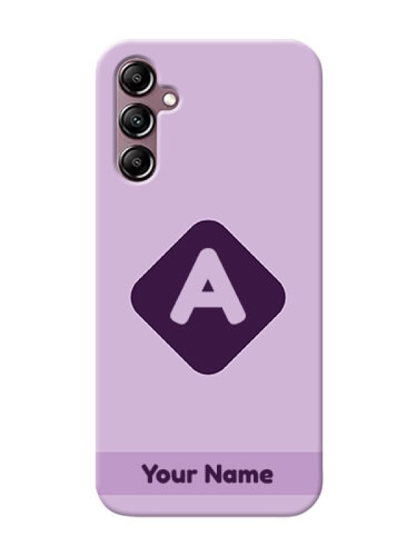 Custom Galaxy A14 Custom Mobile Case with Custom Letter in curved badge  Design