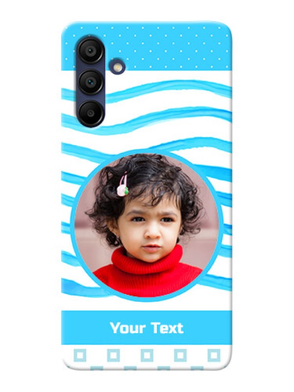 Custom Galaxy A15 5G phone back covers: Simple Blue Case Design