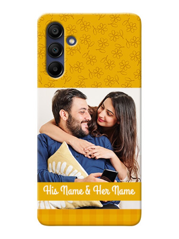 Custom Galaxy A15 5G mobile phone covers: Yellow Floral Design