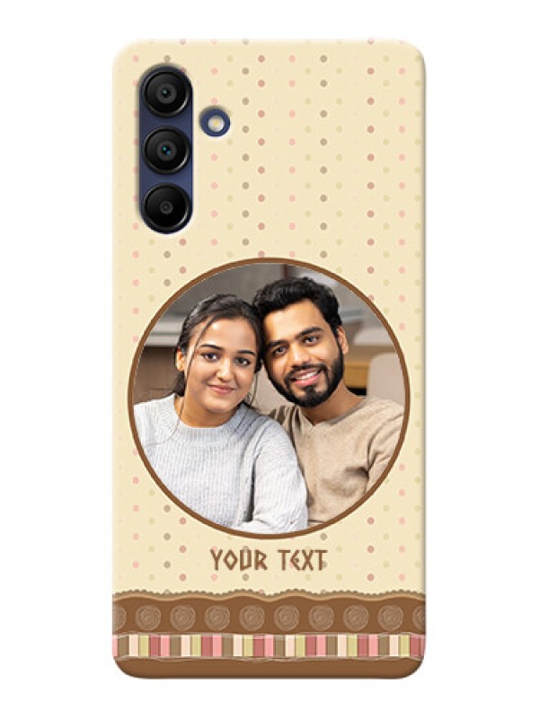 Custom Galaxy A15 5G Mobile Cases: Brown Dotted Mobile Case Design