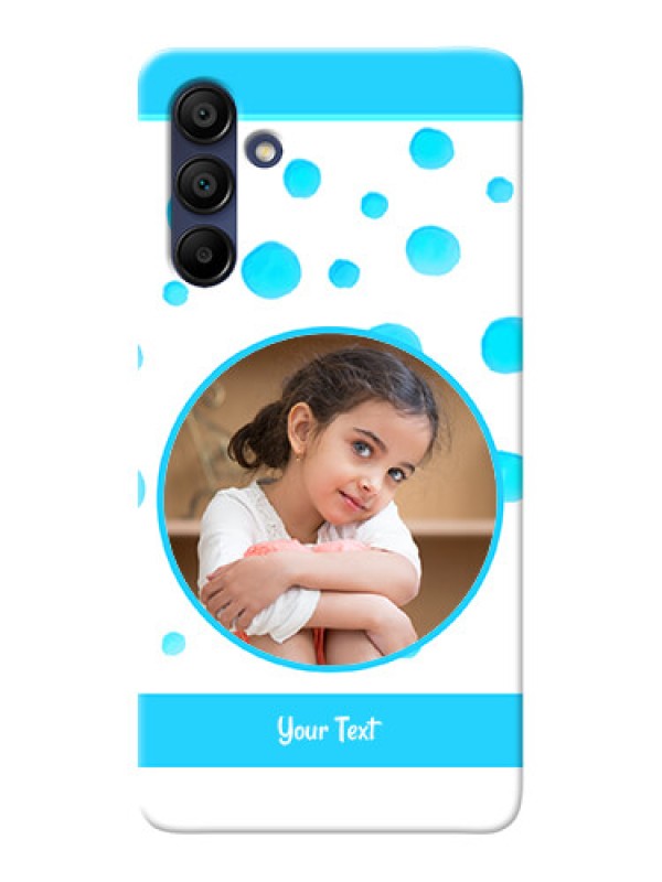 Custom Galaxy A15 5G Custom Phone Covers: Blue Bubbles Pattern Design