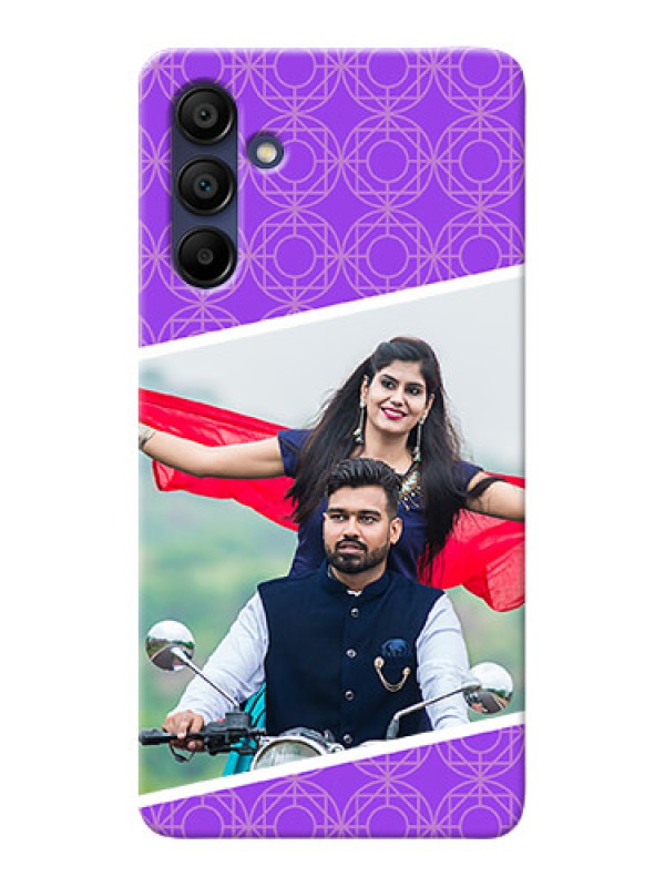 Custom Galaxy A15 5G mobile back covers online: violet Pattern Design