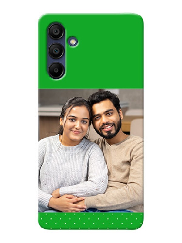 Custom Galaxy A15 5G Personalised mobile covers: Green Pattern Design