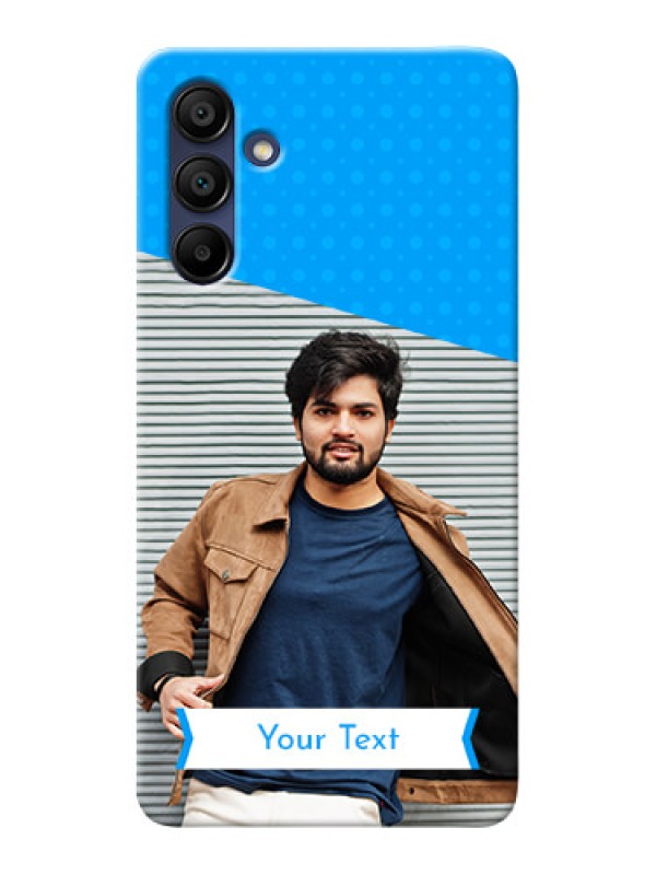 Custom Galaxy A15 5G Personalized Mobile Covers: Simple Blue Color Dotted Design