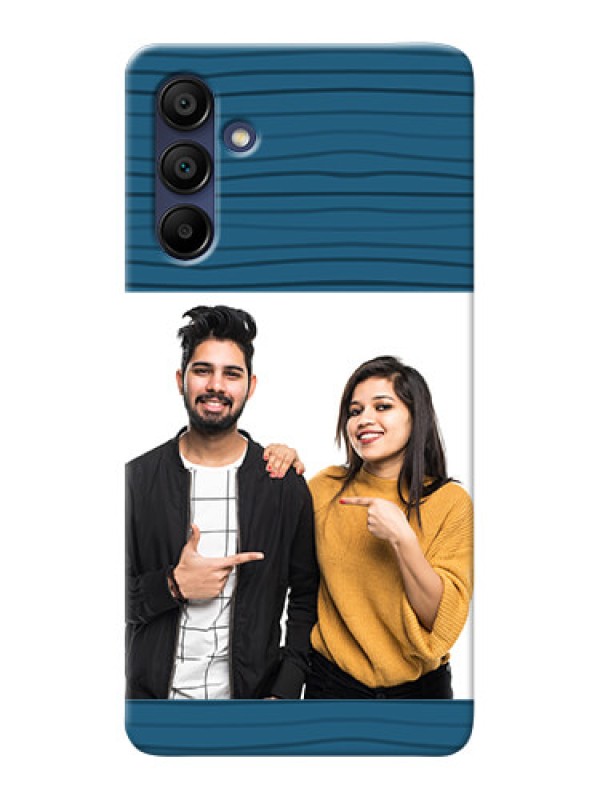 Custom Galaxy A15 5G Custom Phone Cases: Blue Pattern Cover Design