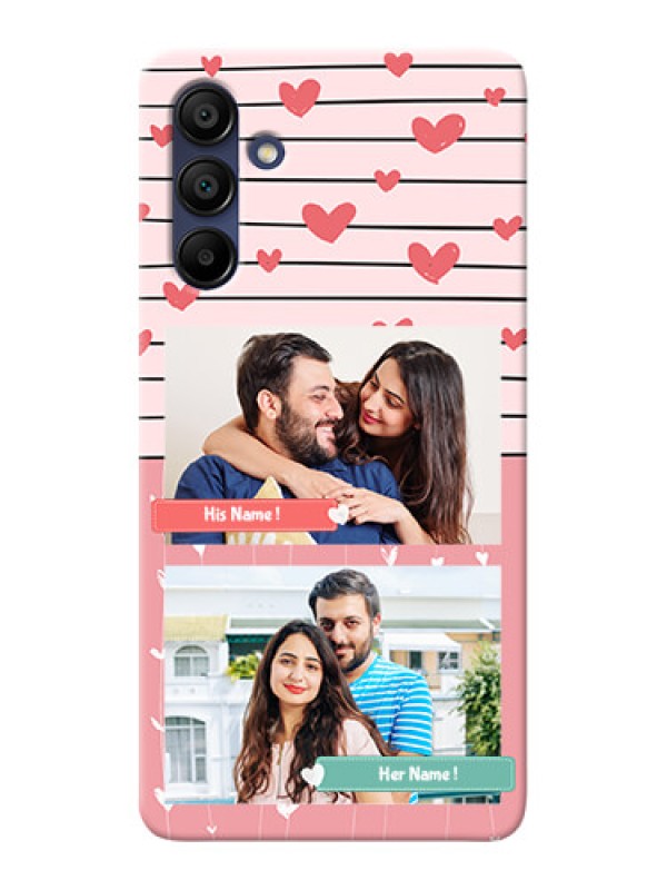 Custom Galaxy A15 5G custom mobile covers: Photo with Heart Design