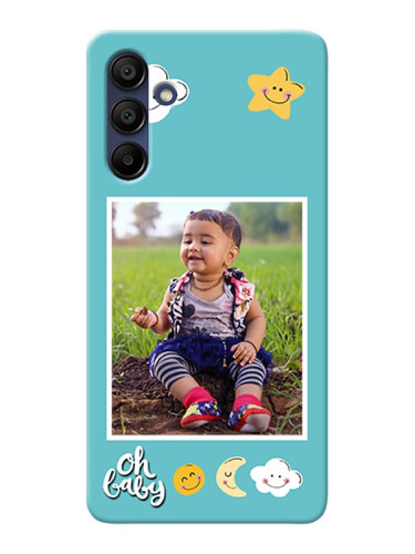 Custom Galaxy A15 5G Personalised Phone Cases: Smiley Kids Stars Design