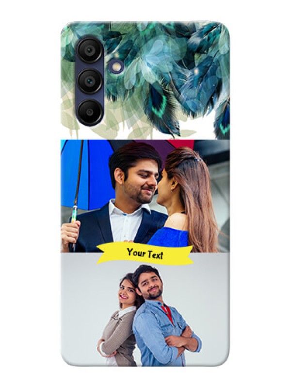 Custom Galaxy A15 5G Phone Cases: Image with Boho Peacock Feather Design