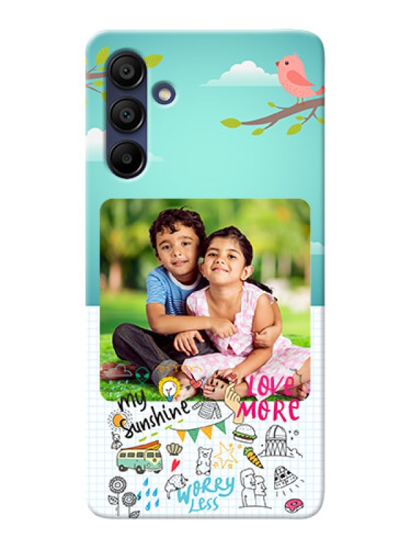 Custom Galaxy A15 5G phone cases online: Doodle love Design