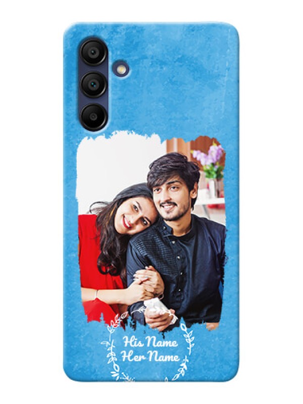 Custom Galaxy A15 5G custom mobile cases: Blue Color Vintage Design