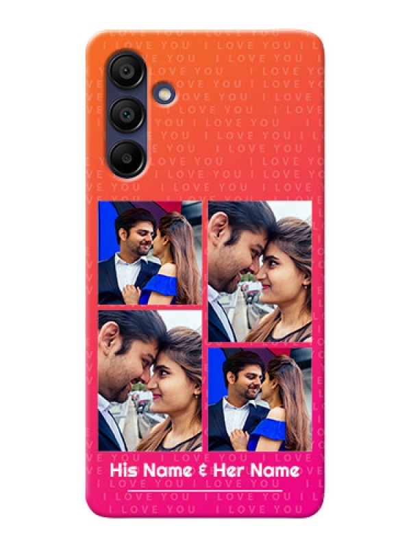 Custom Galaxy A15 5G custom back covers: I Love You Pink Design