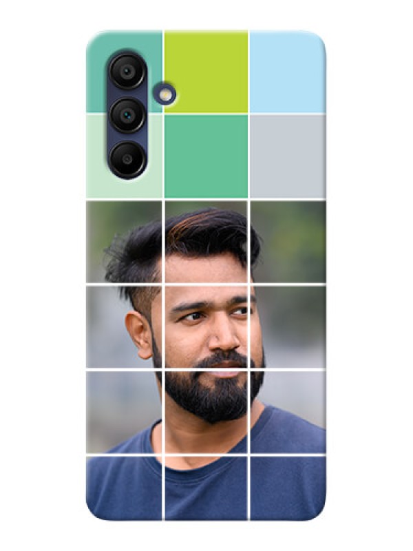 Custom Galaxy A15 5G personalised phone covers with white box pattern