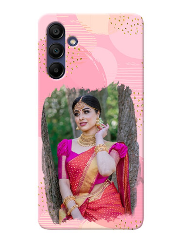 Custom Galaxy A15 5G Phone Covers for Girls: Gold Glitter Splash Design