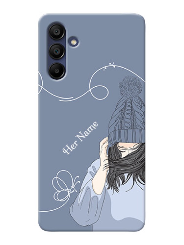 Custom Galaxy A15 5G Custom Mobile Case with Girl in winter outfit Design