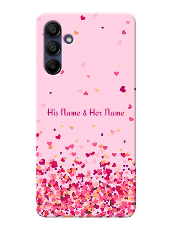Custom Galaxy A15 5G Photo Printing on Case with Floating Hearts Design