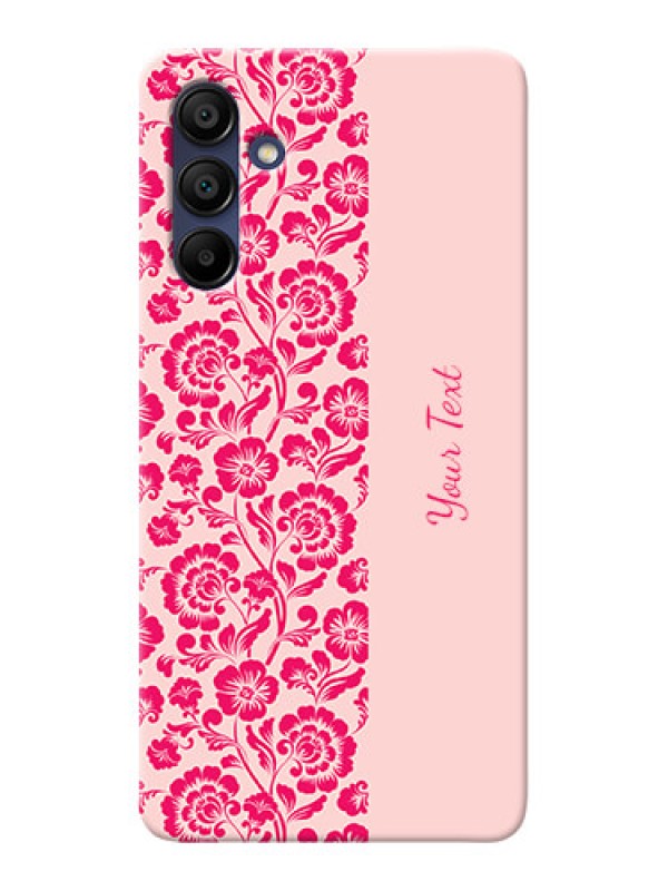 Custom Galaxy A15 5G Custom Phone Case with Attractive Floral Pattern Design