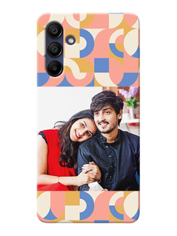 Custom Galaxy A15 5G Photo Printing on Case with Semiwithcircle Maze Pattern Design