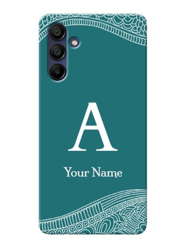 Custom Galaxy A15 5G Personalized Phone Case with line art pattern with custom name Design