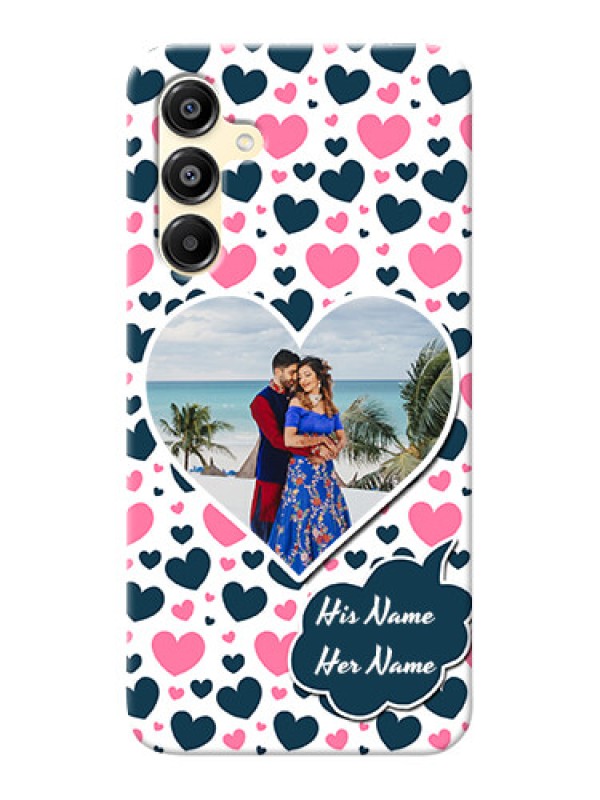 Custom Galaxy A16 5G Mobile Covers Online: Pink And Blue Heart Design