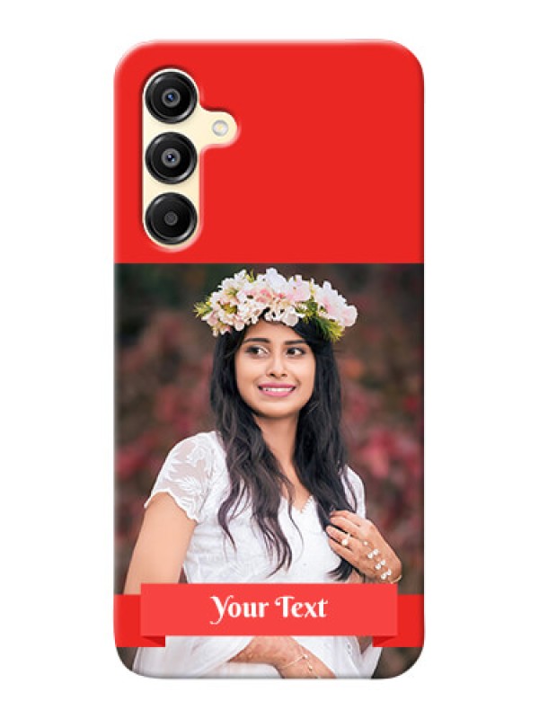 Custom Galaxy A16 5G Personalised mobile covers: Simple Red Color Design