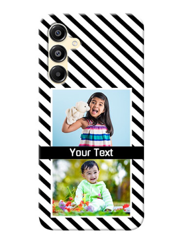 Custom Galaxy A16 5G Back Covers: Black And White Stripes Design