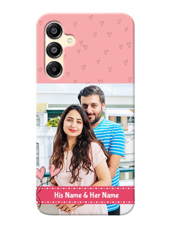 Custom Galaxy A16 5G phone back covers: Love Design Peach Color