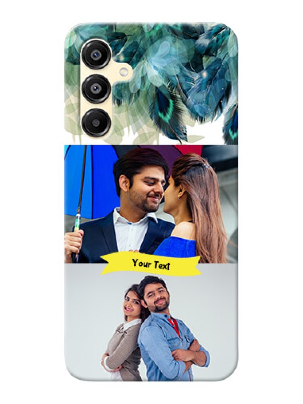 Custom Galaxy A16 5G Phone Cases: Image with Boho Peacock Feather Design